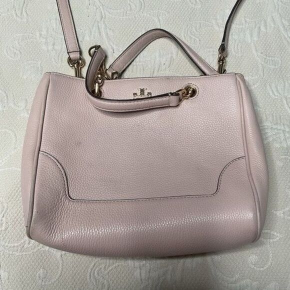 Tory Burch Georgia Triple Compartment Shoulder Tote Bag Women Size L Dusty Pink - Picture 15 of 16